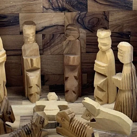 Hand Carved Wooden Nativity Set Made In Bethlehem West Bank Christmas ‼️Read‼️ - Picture 7 of 13